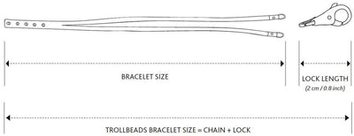 Bőr Karkötő Fekete/Ezüst - Trollbeads Ékszerek Magyarország