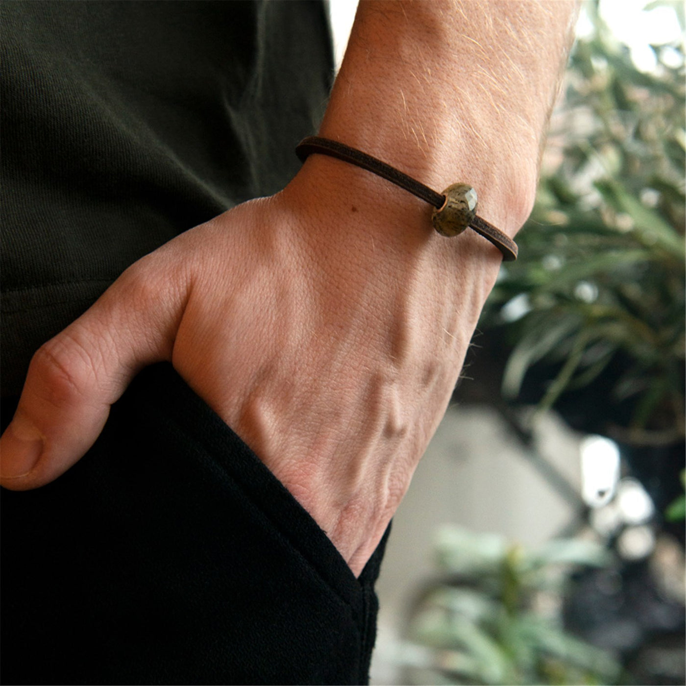 Természetes Szürke Kvarc Bead