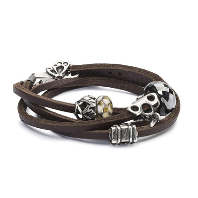 Bőr Karkötő Barna/Ezüst - Trollbeads Ékszerek Magyarország