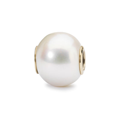 Fehér gyöngy arannyal bead - Trollbeads Ékszerek Magyarország