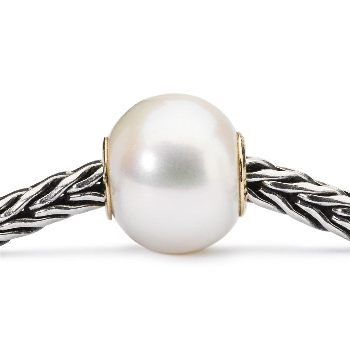 Fehér gyöngy arannyal bead - Trollbeads Ékszerek Magyarország