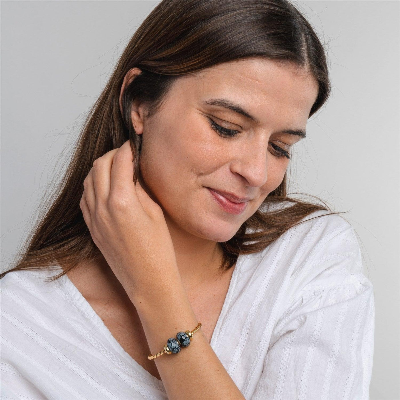 Fazettált Hópehely Obszidián Bead - Trollbeads Ékszerek Magyarország